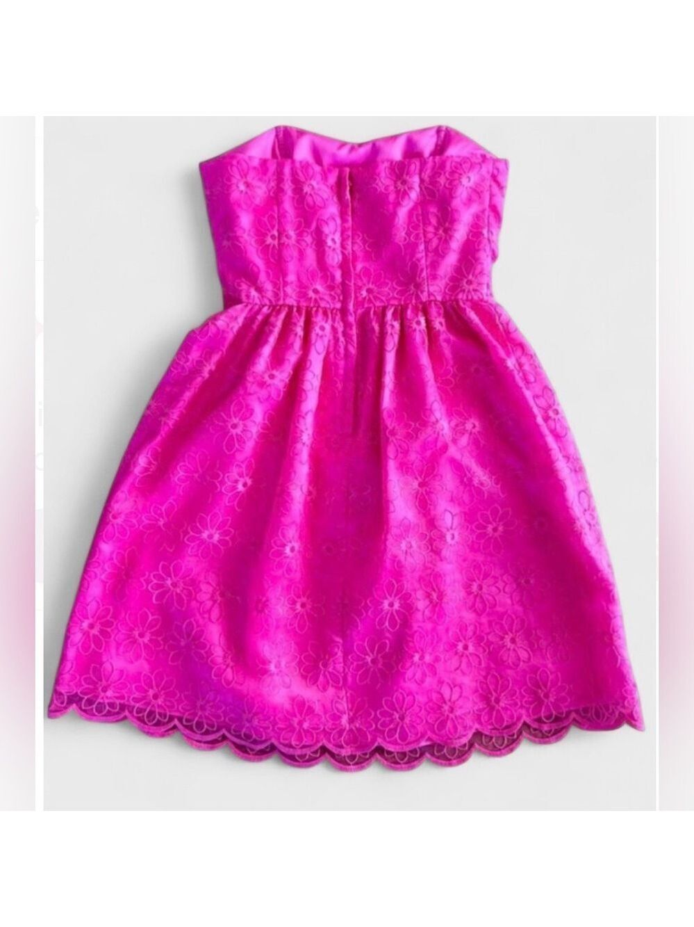 Lilly Pulitzer Saavy Organza Floral Strapless Mini Dress-Size 0-like new - Picture 4 of 6